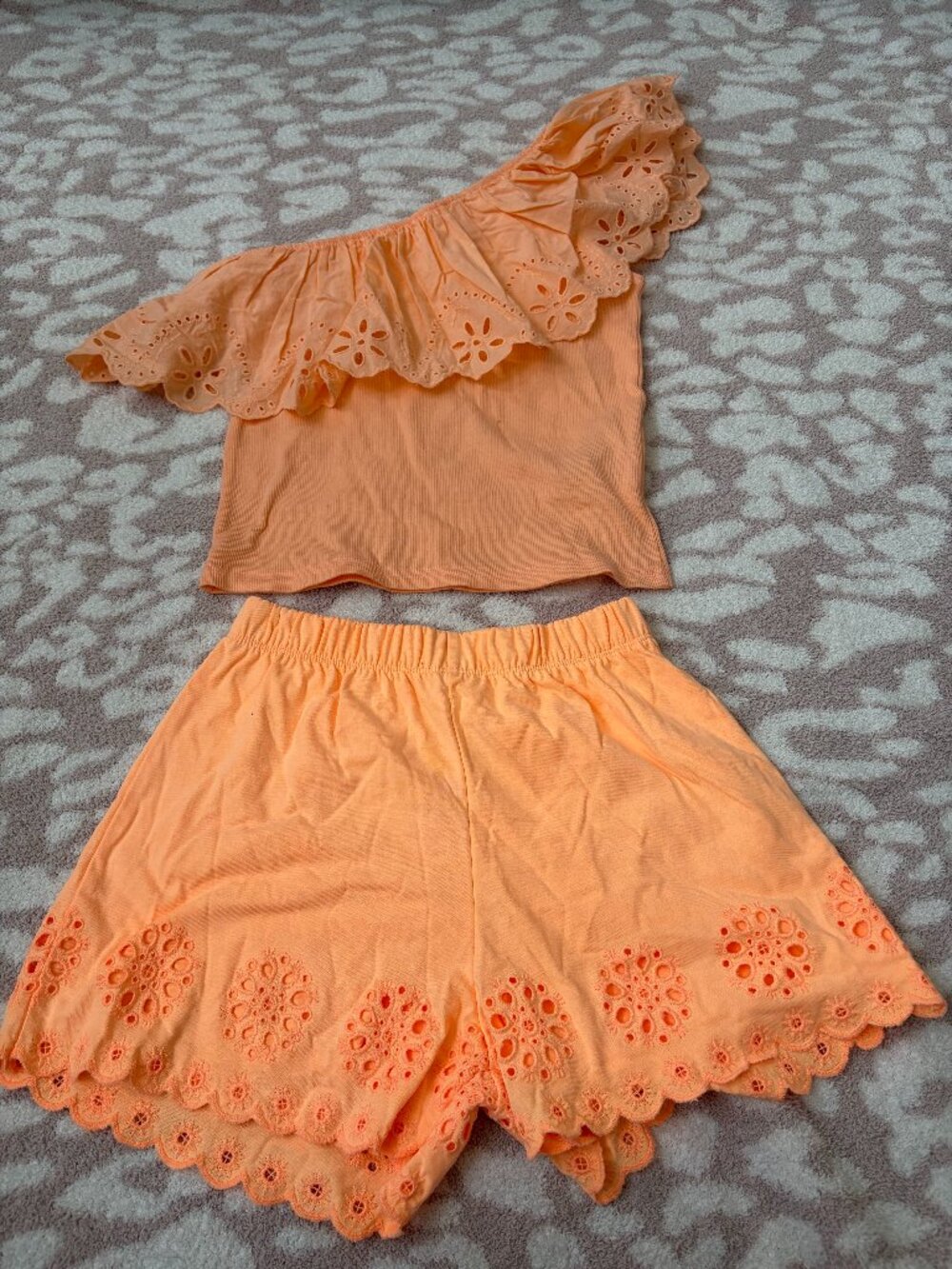 Zara Kids 11-12 Shorts and Off Shoulder Top Set